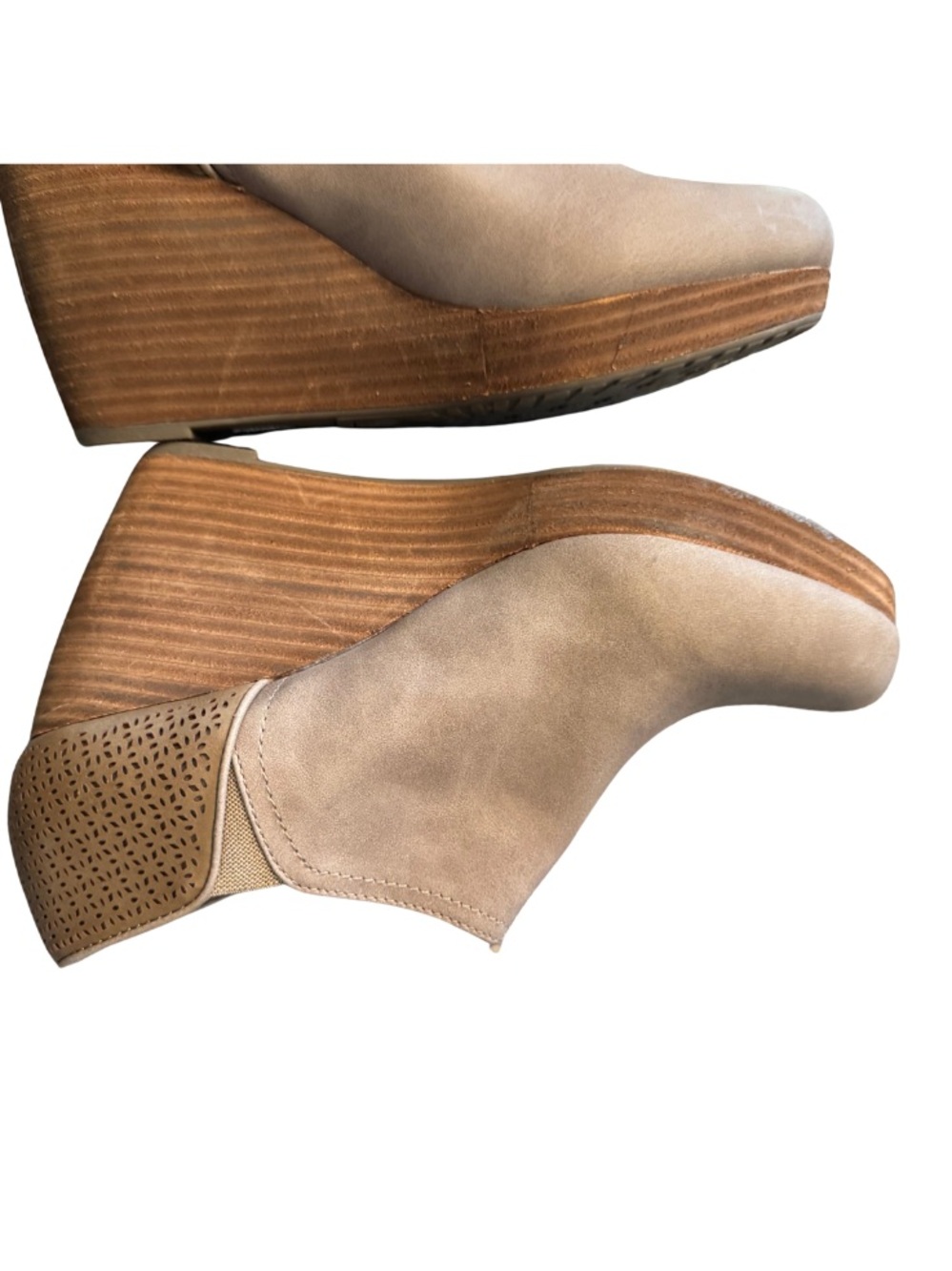 Dr. Scholl's Taupe Wedge Ankle Boots